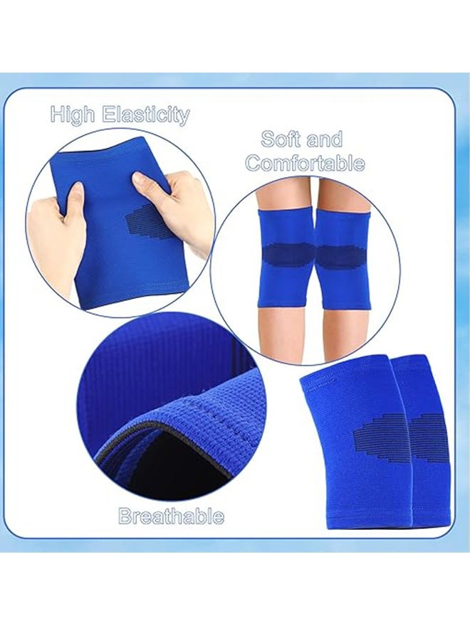 2 Pairs Children's Knee PadsFor Basketball, Volleyball, Sports, Gymnastics (Blue, Medium) Boys Girls Youth