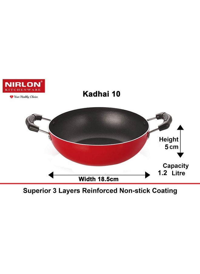 Nirlon Aluminium Nonstick Cookware Pots and Pans Set, (4-Pieces) (CT11_KD10_SGP_CS24)