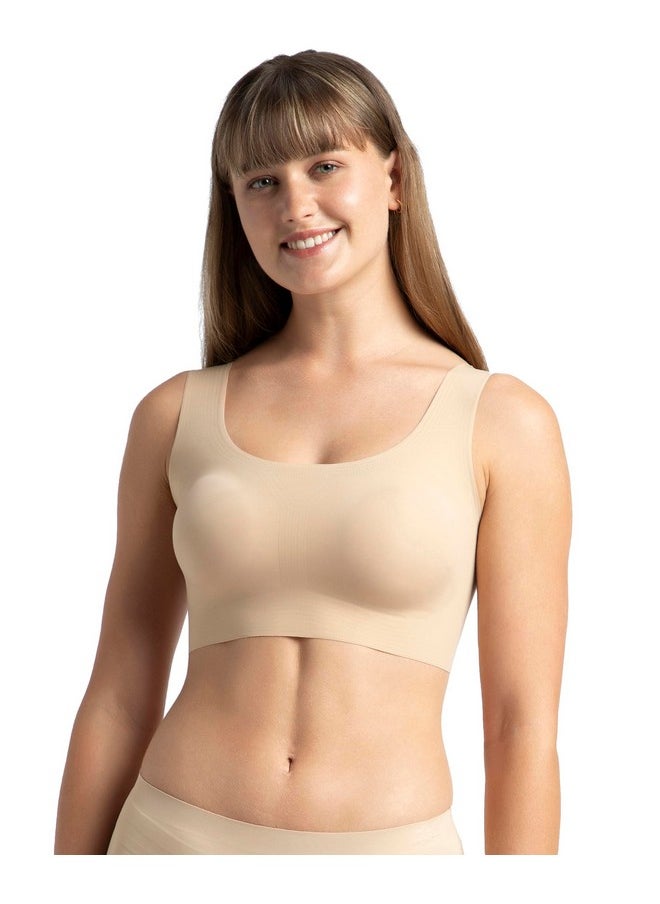 Jockey Women's Polyamide Removable Pads Wirefree Lounge Bra 1839_Skin_XL