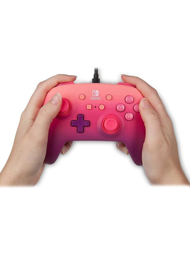 Enhanced Wired Controller for Nintendo Switch - Fuchsia Fantasy, pink, red, purple, gamepad, wired video game controller, gaming controller