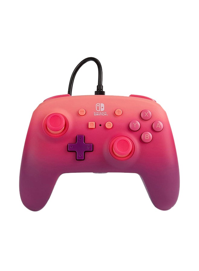 Enhanced Wired Controller for Nintendo Switch - Fuchsia Fantasy, pink, red, purple, gamepad, wired video game controller, gaming controller