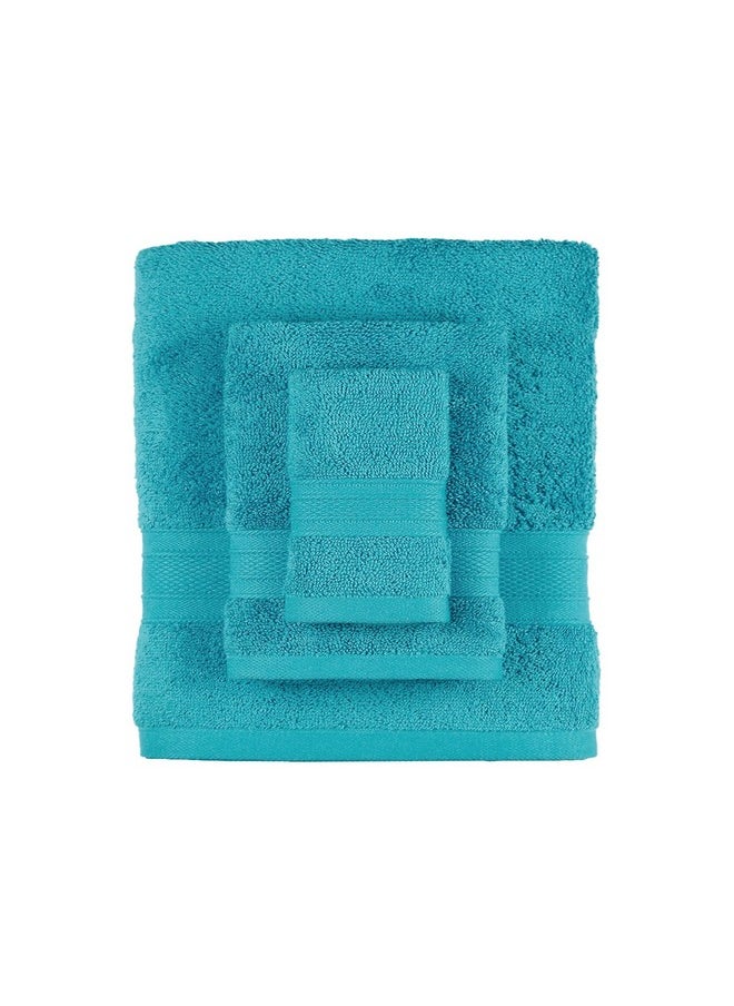 Trident Soft Comfort Air Rich Towels for Bath, 100% Cotton Towel, Super Soft, Highly Absorbent, 6 Pieces Towel Set, 500 GSM - Teal