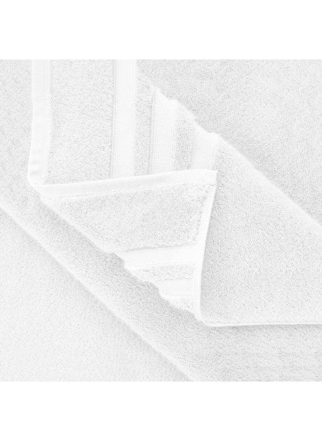 Trident Nectarsoft Towels for Bath, 100% Cotton towels, Zero Twist Yarn, 6 Piece towel Set - 2 Bath towels, 2 Hand towels, 2 Face Towels, Luxurious Soft, Extra Absorbent, 625 GSM, Plush White