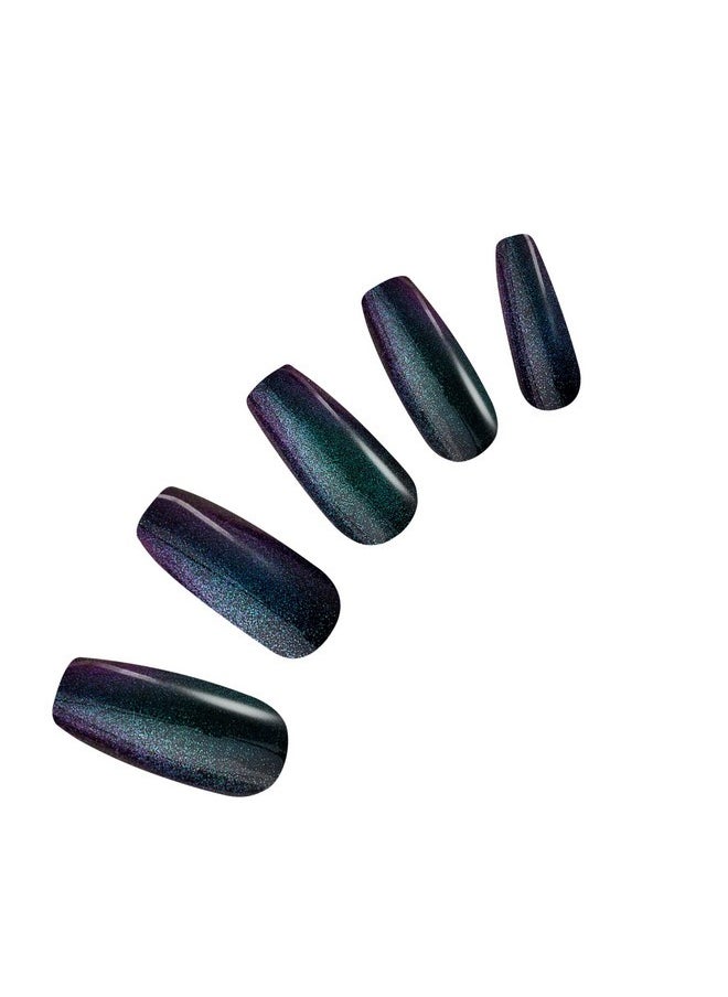 Nailbliss Gel Nails - Madhouse Mystery | Salon Quality, Extra Long Halloween Nails | Easy To Apply, Chip Resistant Glue On Nails | Contains 30 Xl Coffin Shaped Gel Nails