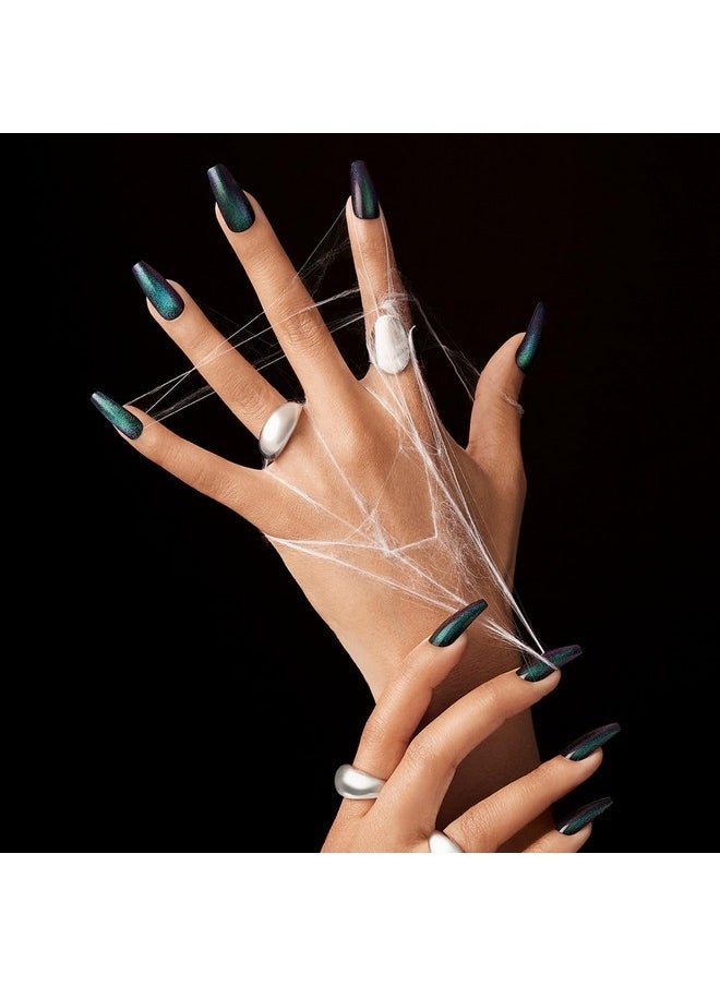 Nailbliss Gel Nails - Madhouse Mystery | Salon Quality, Extra Long Halloween Nails | Easy To Apply, Chip Resistant Glue On Nails | Contains 30 Xl Coffin Shaped Gel Nails