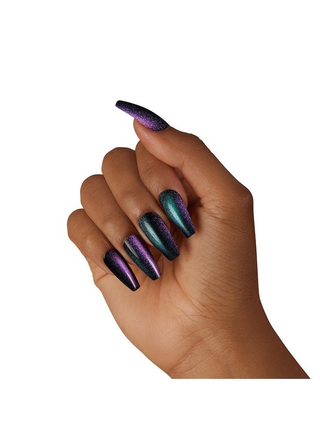 Nailbliss Gel Nails - Madhouse Mystery | Salon Quality, Extra Long Halloween Nails | Easy To Apply, Chip Resistant Glue On Nails | Contains 30 Xl Coffin Shaped Gel Nails