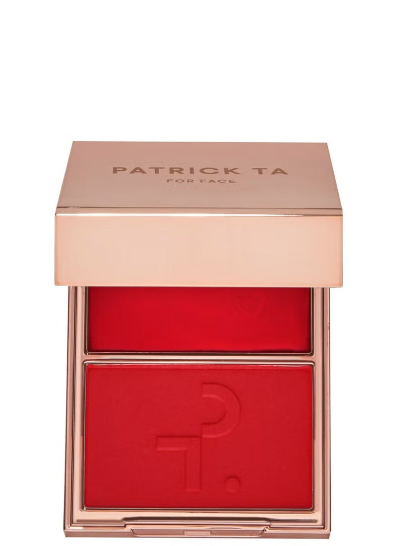 PATRICK TA  Double-Take Crème & Powder Blush Duo,  She Left Me On Red