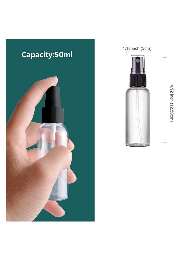 Topinon Spray Bottles Clear Empty Fine Mist Plastic Mini Travel Bottle Set, Small Refillable Liquid Containers (50 Ml Pack Of 12)