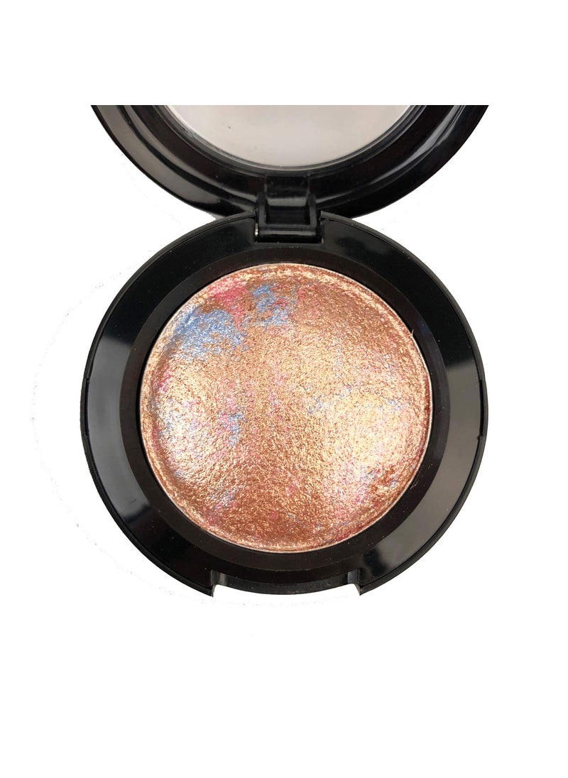 Mallofusa Single Shade Baked Eye Shadow Powder Palette Eye Makeup Kit in Shimmer 15 Metallic Colors Optional Copper