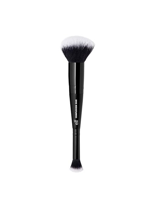 elf Complexion Duo Brush Makeup Brush For Applying Foundation  Concealer Creates An Airbrushed Finish Made With Vegan CrueltyFree Bristles