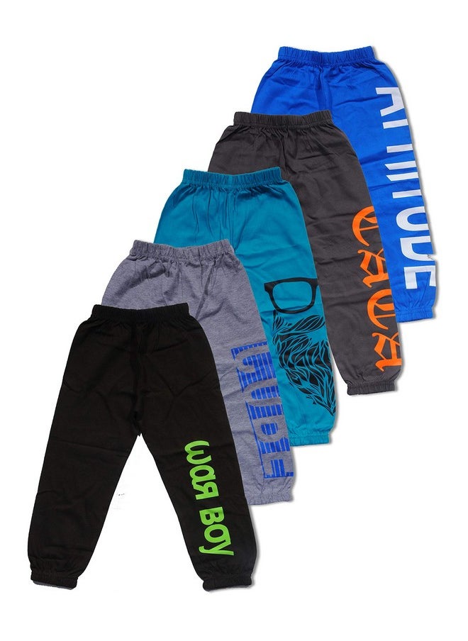 T2F Boy's Relaxed Track Pants (TRK-S14_Multicolour