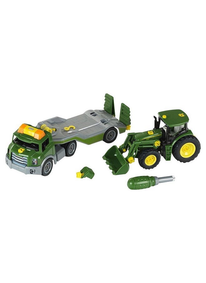 Theo Transporter With John Deere Tractor Premium Toys For Kids Ages 3 Years & Up