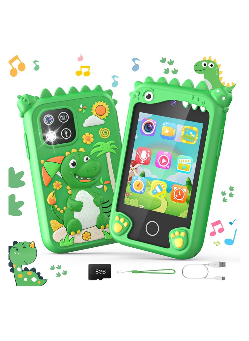 Children's Smartphone Toy For Boys And Girls 3 To 8 Years Old With A Camera With An 8G TF Card (Green)