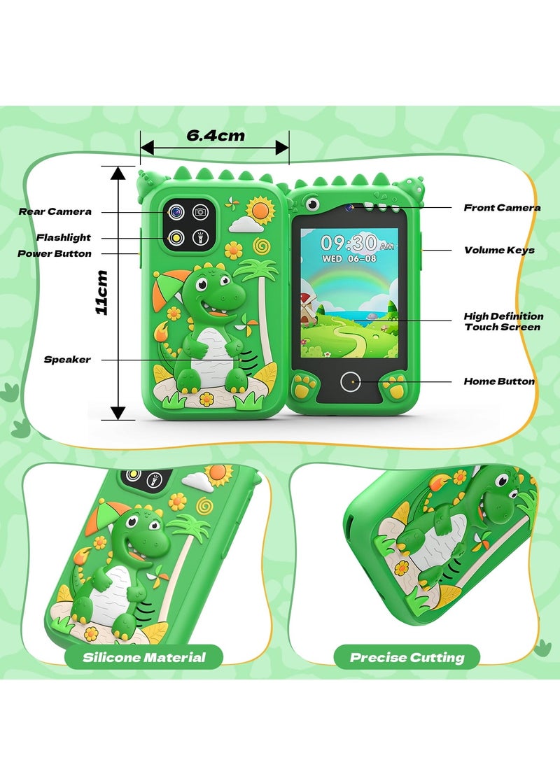 Children's Smartphone Toy For Boys And Girls 3 To 8 Years Old With A Camera With An 8G TF Card (Green)