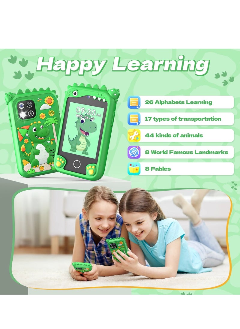 Children's Smartphone Toy For Boys And Girls 3 To 8 Years Old With A Camera With An 8G TF Card (Green)