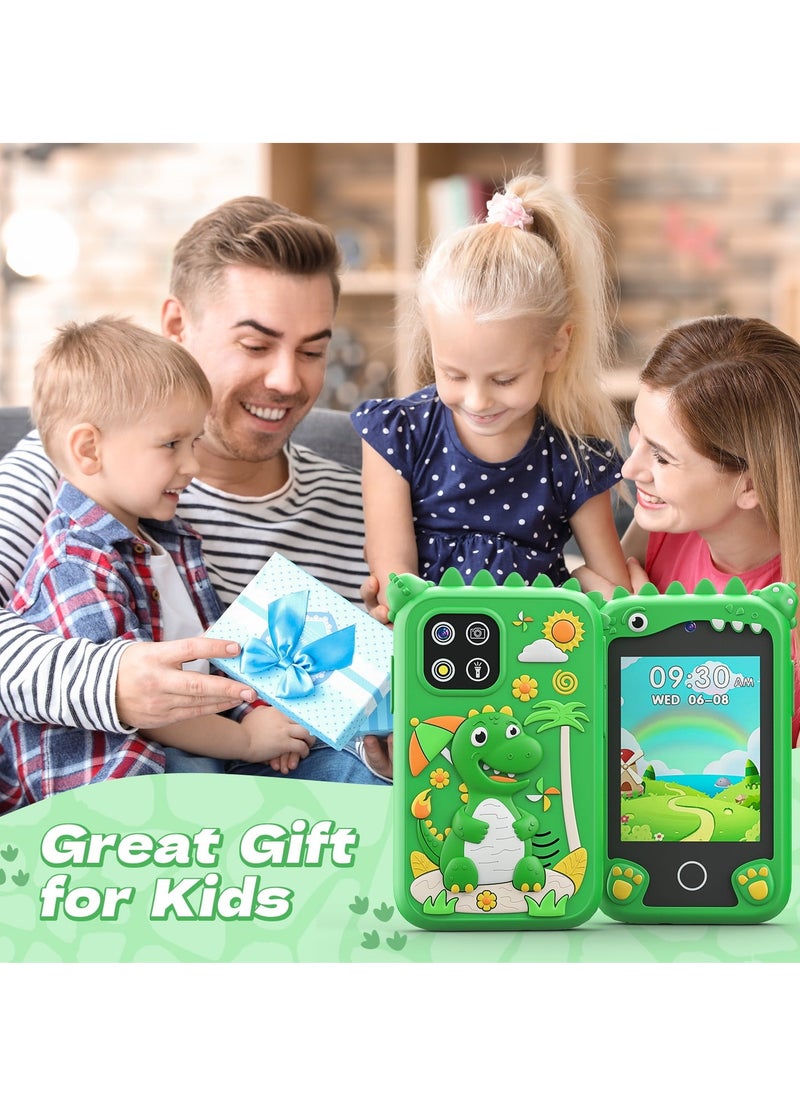 Children's Smartphone Toy For Boys And Girls 3 To 8 Years Old With A Camera With An 8G TF Card (Green)