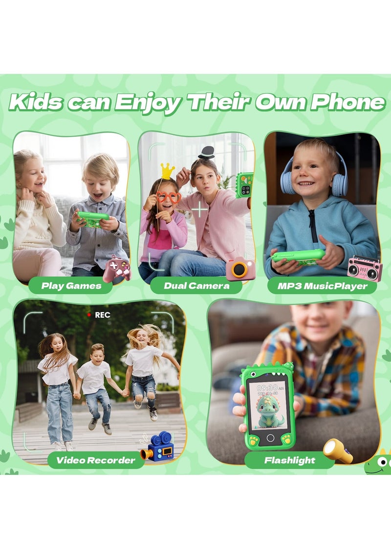 Children's Smartphone Toy For Boys And Girls 3 To 8 Years Old With A Camera With An 8G TF Card (Green)