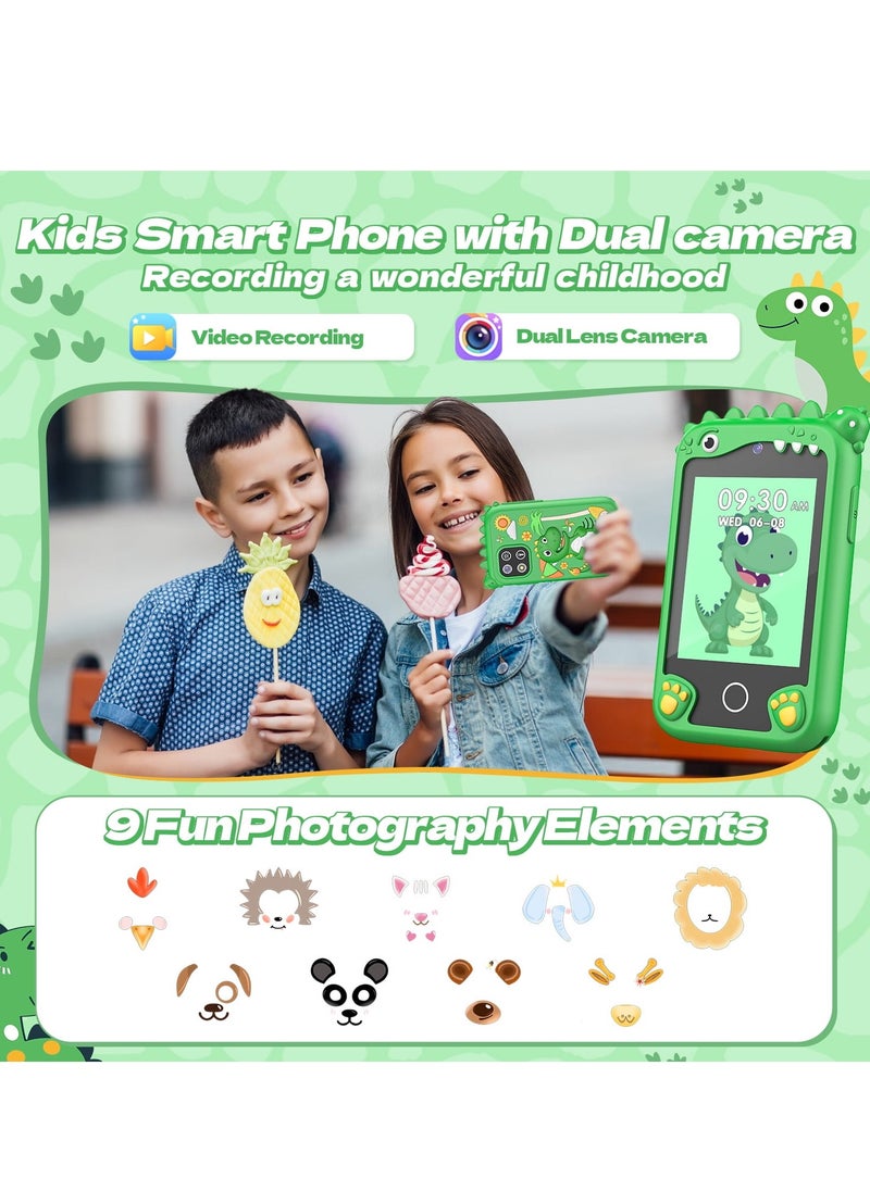 Children's Smartphone Toy For Boys And Girls 3 To 8 Years Old With A Camera With An 8G TF Card (Green)