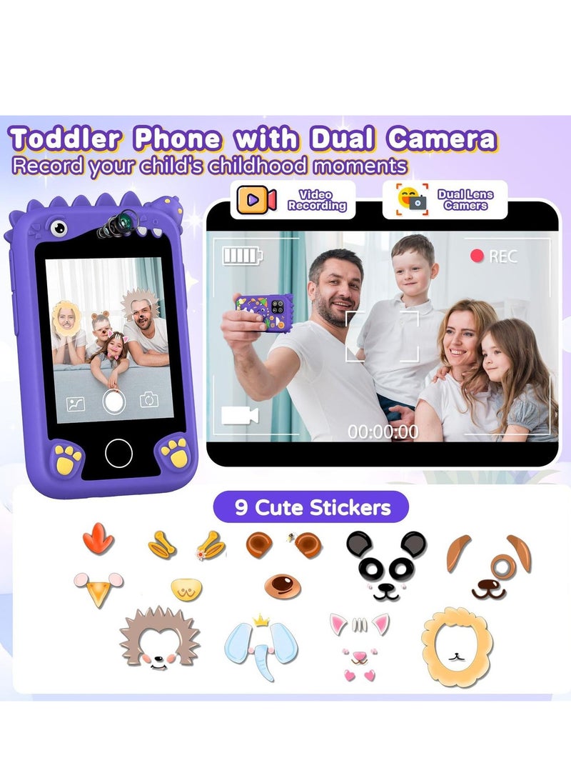 Children's Smartphone Toy For Boys And Girls 3 To 8 Years Old With A Camera With An 8G TF Card (Purple)