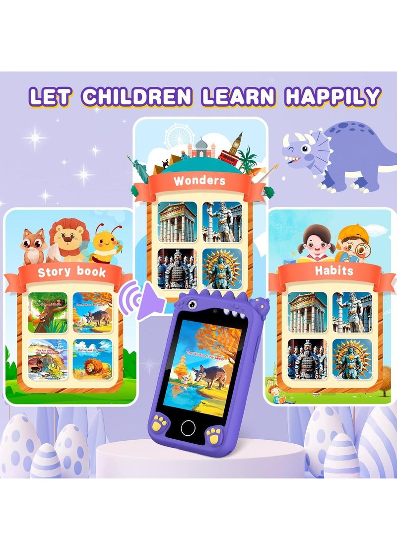 Children's Smartphone Toy For Boys And Girls 3 To 8 Years Old With A Camera With An 8G TF Card (Purple)