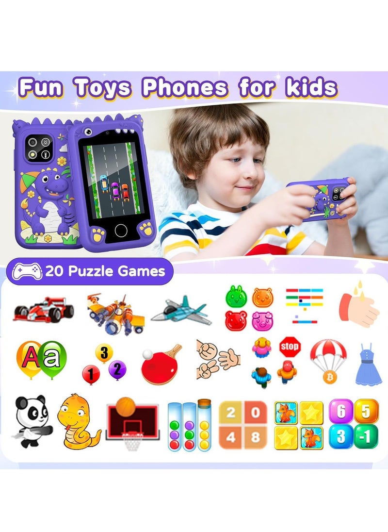 Children's Smartphone Toy For Boys And Girls 3 To 8 Years Old With A Camera With An 8G TF Card (Purple)