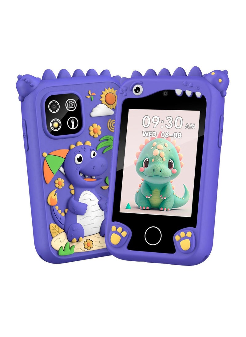 Children's Smartphone Toy For Boys And Girls 3 To 8 Years Old With A Camera With An 8G TF Card (Purple)