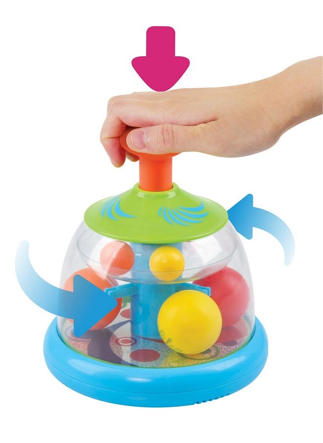 Play Popping Ball Dome Toy - Ball Popper Toys Tumble Top - Spinning Popping Make Colorful Balls Pop and Fly - Gift for 6 Month Plus Newborn Babies Infants, 1609