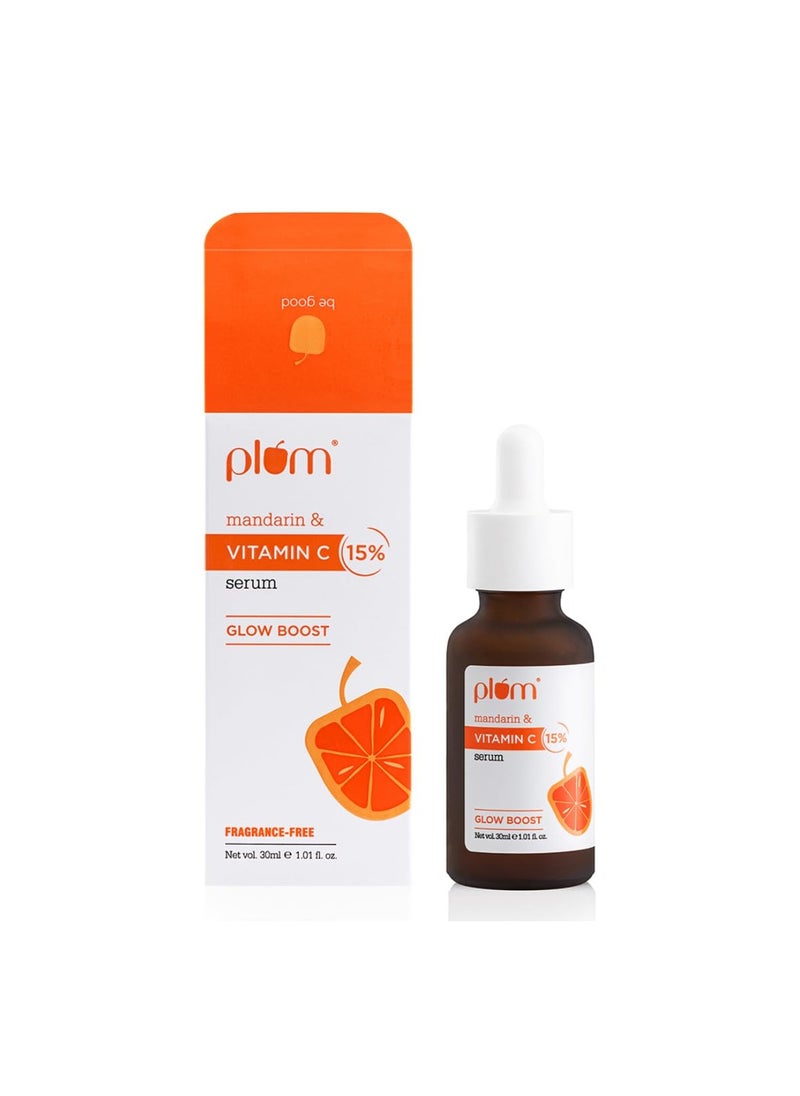 15% Vitamin C Serum for Glowing Skin | for Oily, Dry & Combination Skin | Reduce Pigmentation & Dark Spot |with Mandarin | Non-Irritating, Hydrating & Soothing | 30ml