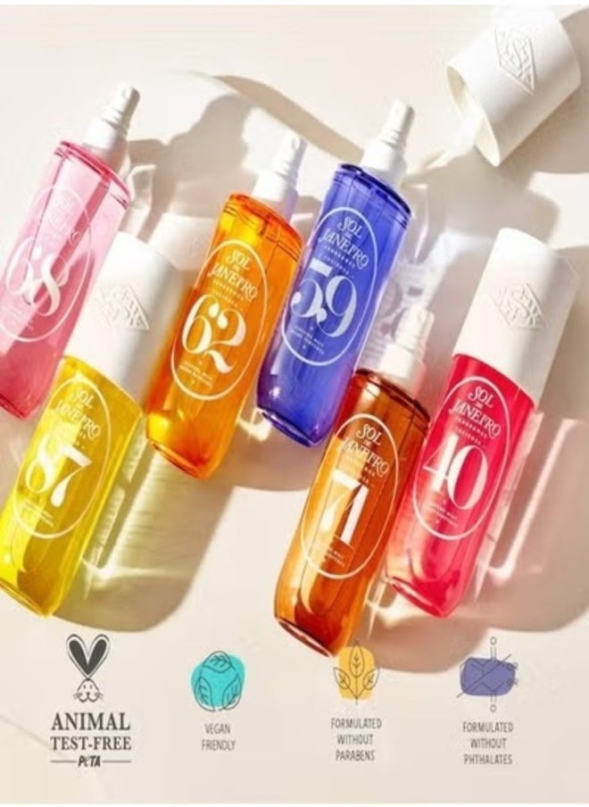 SOL DE JANEIRO Brazilian Crush Cheirosa ’40 Bom Dia Hair & Body Fragrance Mist – Warm Floral & Woody Scent – 90ml