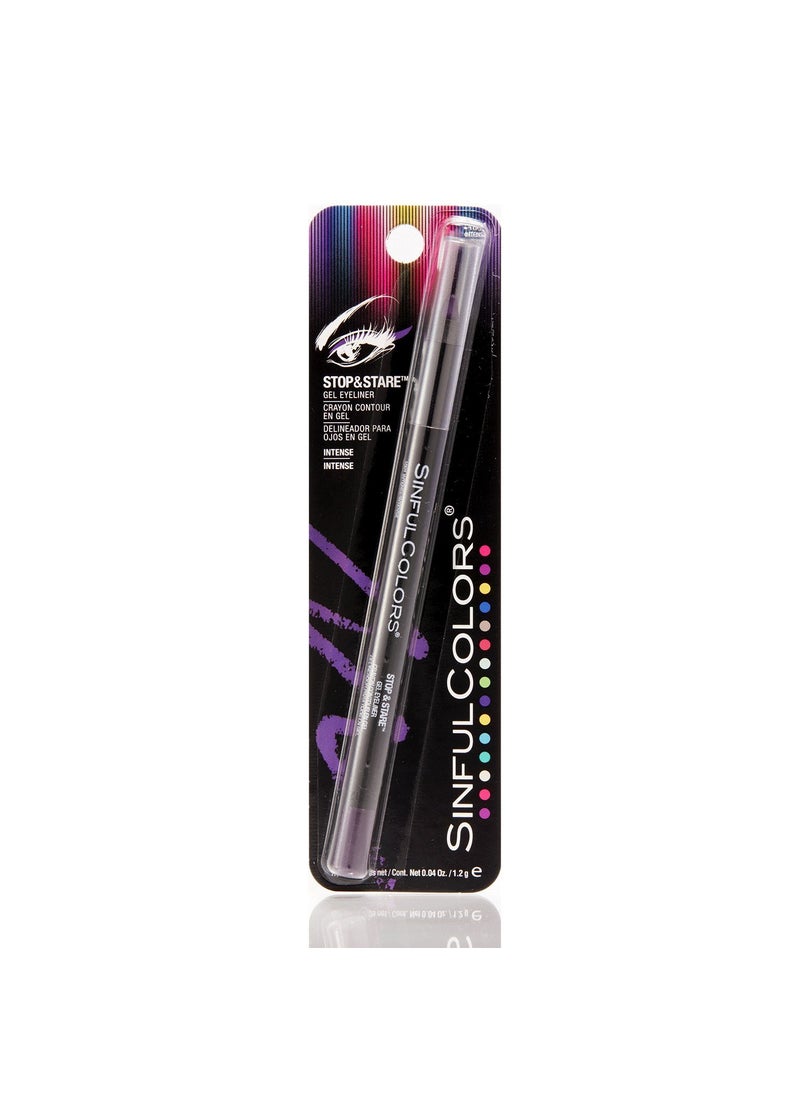 SinfulColors Stop  Stare Gel Eyeliner in Intense Plum Pencil Eyeliner