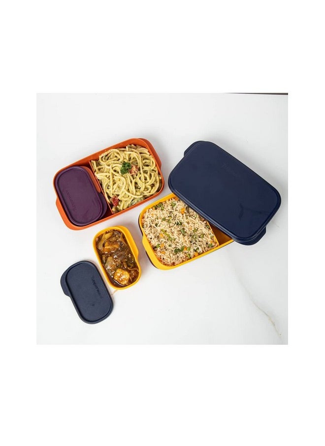 tupperware. Plastic My Lunch Liquid-Tight Lunch Box 590ml 2pc (Multicolour)