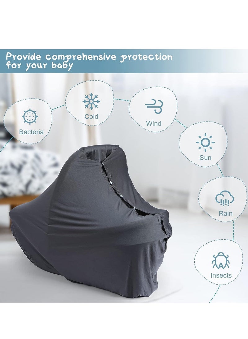 Feeding Cover Privacy Nursing Cover Soft and Breathable Nursing Poncho Nursing Poncho Scarf with Button for Boys and Girls Seat Infant Car Seat Canopy Cover