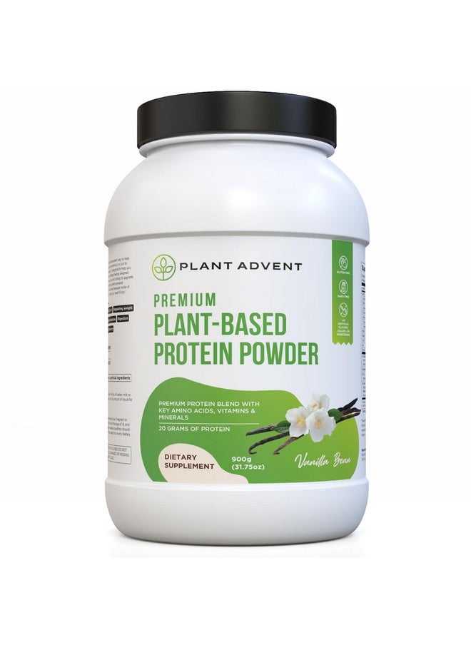 Plant Advent Premium Plant-Based Protein Powder - 100% Vegan, No Artificial Flavors, Gluten-Free And Dairy-Free (2 Lbs, Vanilla Bean)