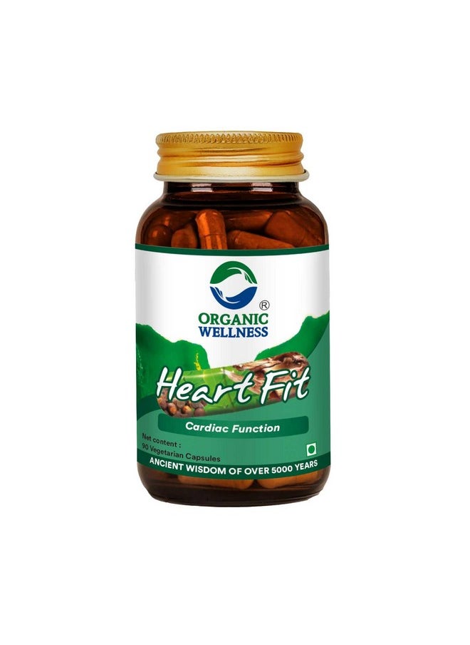 Heart Fit Supplement With,Arjuna Reetha & Moringa | Balance Cholesterol Level | Good For Healthy Heart And Blood Circulation - 90 Veg Capsules