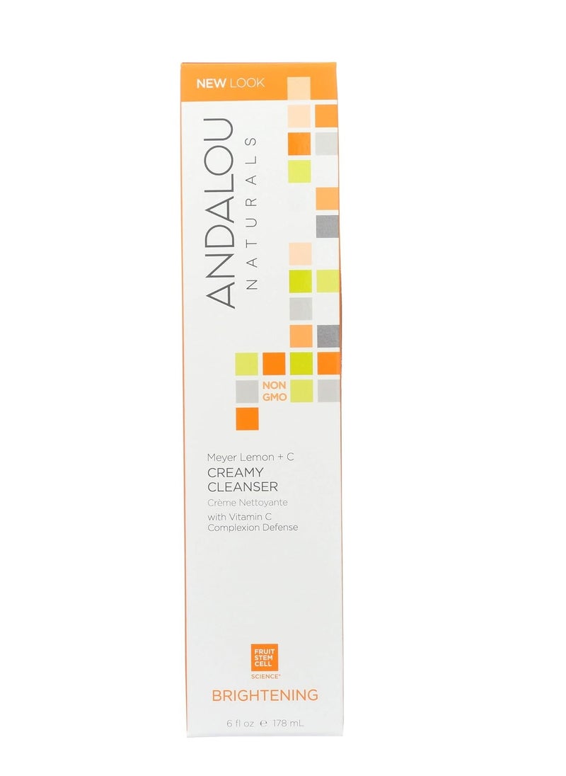 Andalou Naturals Meyer Lemon and Vitamin C Creamy Cleanser - 6 fl oz Pack of 1