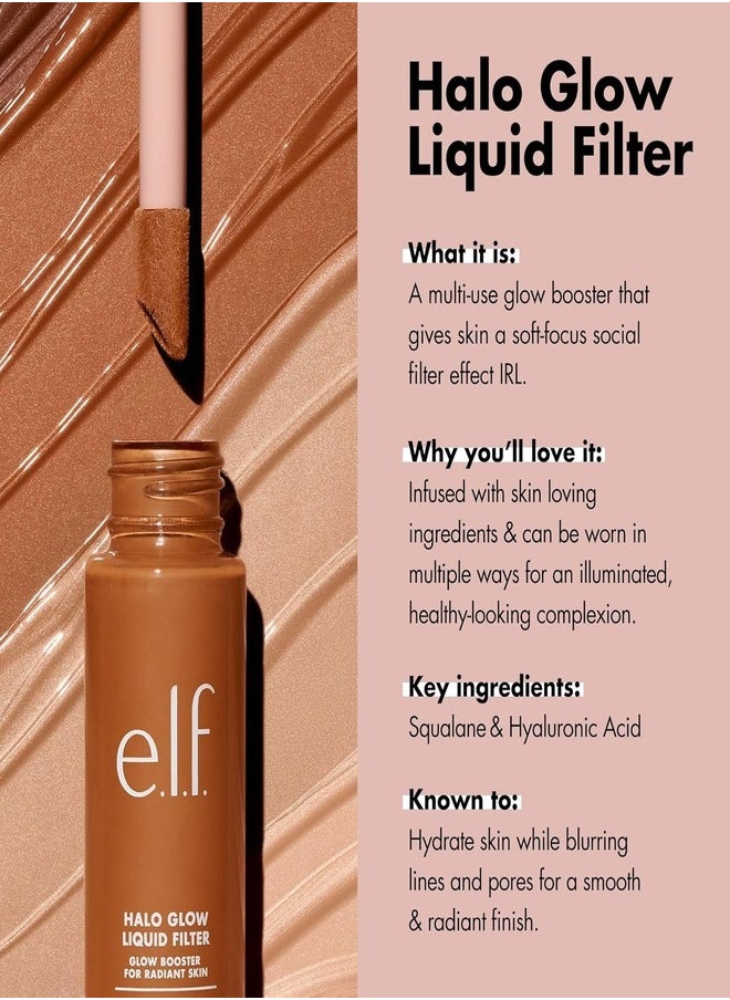e.l.f. Halo Glow Liquid Filter Complexion Booster – Shade 1 Fair, 31.5ml | Illuminating Liquid Makeup for Radiant, Soft-Focus Glow | Infused with Hyaluronic Acid | Hydrating, Vegan & Cruelty-Free