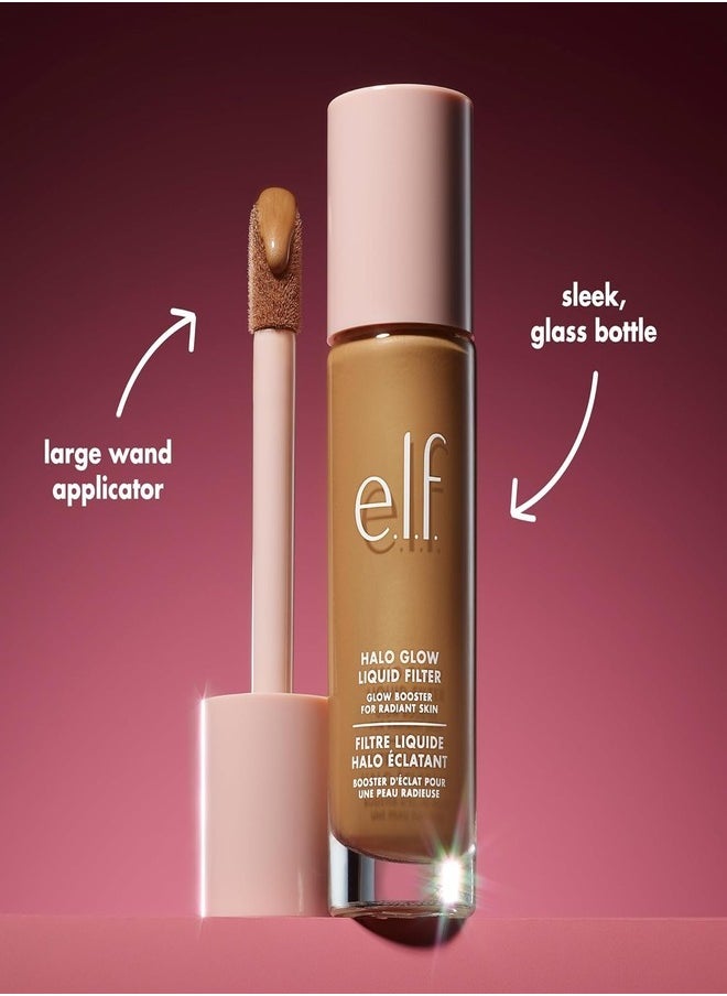 e.l.f. Halo Glow Liquid Filter Complexion Booster – Shade 3 Light/Medium, 31.5ml | Illuminating Liquid Makeup for Radiant, Soft-Focus Glow | Infused with Hyaluronic Acid | Hydrating, Vegan & Cruelty-Free