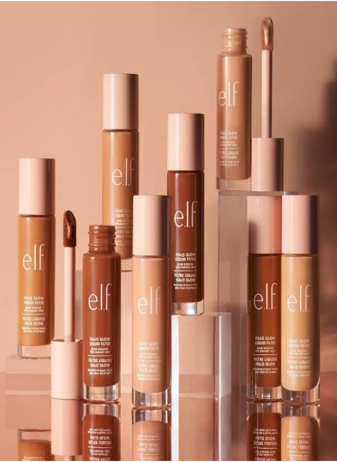 e.l.f. Halo Glow Liquid Filter Complexion Booster – Shade 3 Light/Medium, 31.5ml | Illuminating Liquid Makeup for Radiant, Soft-Focus Glow | Infused with Hyaluronic Acid | Hydrating, Vegan & Cruelty-Free