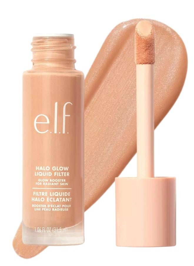 e.l.f. Halo Glow Liquid Filter Complexion Booster – Shade 3 Light/Medium, 31.5ml | Illuminating Liquid Makeup for Radiant, Soft-Focus Glow | Infused with Hyaluronic Acid | Hydrating, Vegan & Cruelty-Free