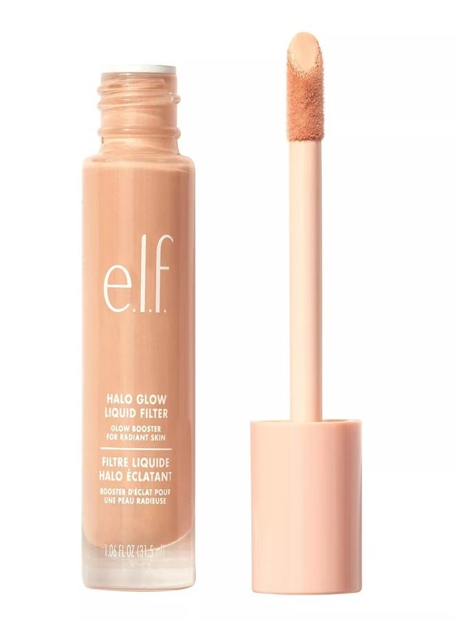 e.l.f. Halo Glow Liquid Filter Complexion Booster – Shade 3 Light/Medium, 31.5ml | Illuminating Liquid Makeup for Radiant, Soft-Focus Glow | Infused with Hyaluronic Acid | Hydrating, Vegan & Cruelty-Free