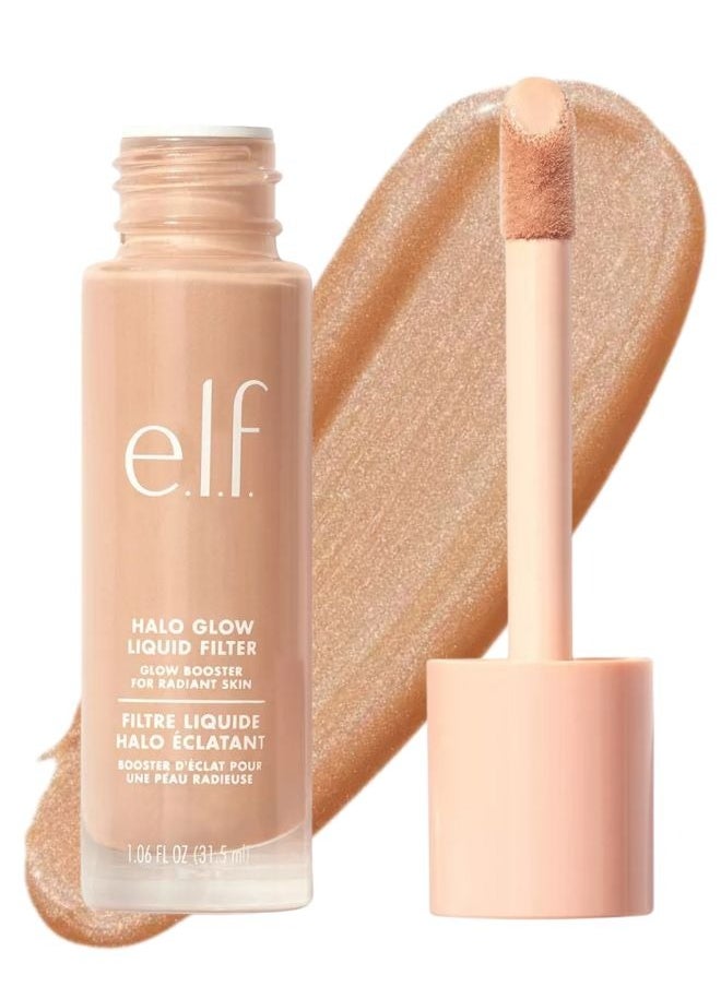 e.l.f. Halo Glow Liquid Filter Complexion Booster – Shade 4 Medium, 31.5ml | Illuminating Liquid Makeup for Radiant, Soft-Focus Glow | Infused with Hyaluronic Acid | Hydrating, Vegan & Cruelty-Free