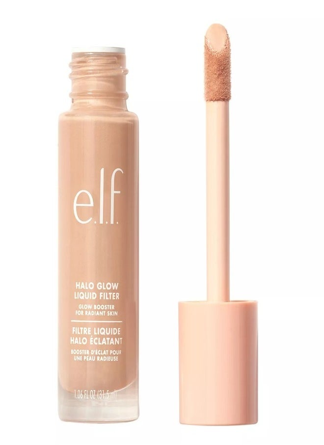 e.l.f. Halo Glow Liquid Filter Complexion Booster – Shade 4 Medium, 31.5ml | Illuminating Liquid Makeup for Radiant, Soft-Focus Glow | Infused with Hyaluronic Acid | Hydrating, Vegan & Cruelty-Free