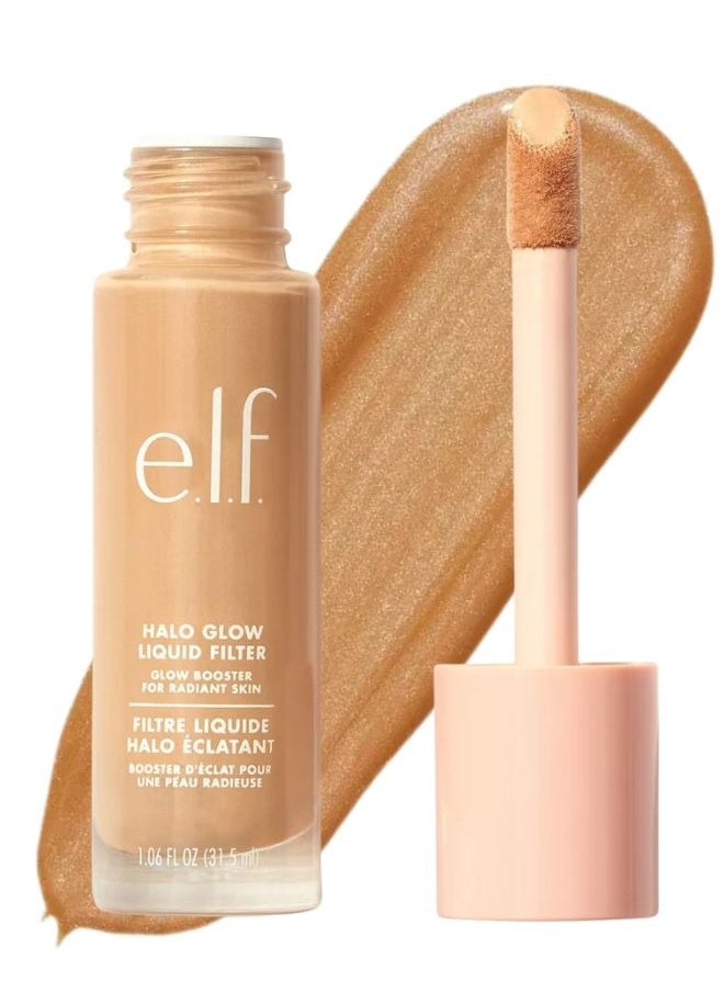 e.l.f. Halo Glow Liquid Filter Complexion Booster – Shade 5 Medium/Tan, 31.5ml | Illuminating Liquid Makeup for Radiant, Soft-Focus Glow | Infused with Hyaluronic Acid | Hydrating, Vegan & Cruelty-Free