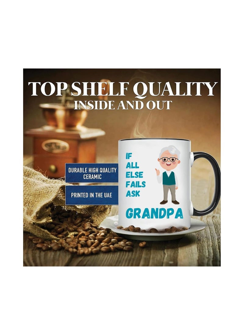 National Grandparents Day Black Coffee Mug Set–Pack Of 2,11Oz Ceramic Mugs–Grandparent Coffee Mugs From Granddaughter Grandson|Use For Coffee,Tea&Hot Drinks