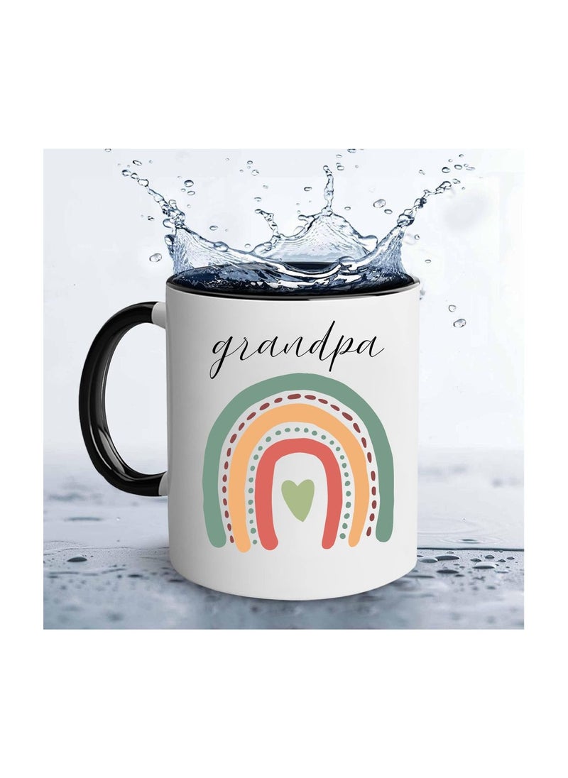 National Grandparents Day Black Coffee Mug Set–Pack Of 2,11Oz Ceramic Mugs–Grandparent Coffee Mugs From Granddaughter Grandson|Use For Coffee,Tea&Hot Drinks