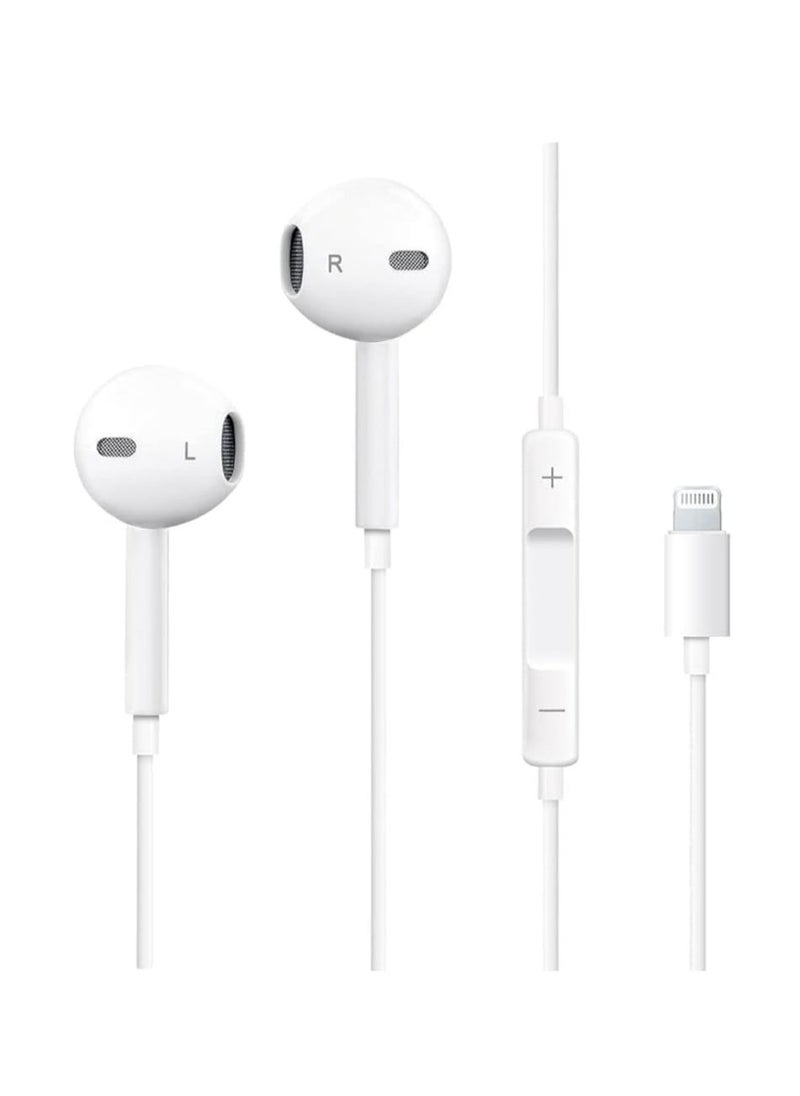 Wired Headphones for iPhone Earbuds, [MFi Certified] Earphones with Built-in Microphone & Volume Control HiFi Stereo Nosie Reduction Earphones Compatible with iPhone 14 Pro/13/12/11/XR/XS/X/8/7/SE