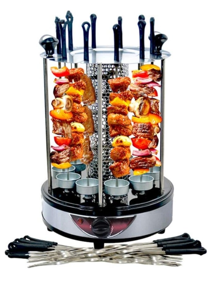 BBQ Kebab Grilling Machine Automatic Rotary Grill Smoke-free Oven Rotisserie Fried Domestic Lamb Skewers Heating Stove