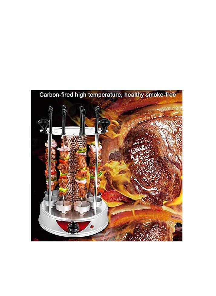 BBQ Kebab Grilling Machine Automatic Rotary Grill Smoke-free Oven Rotisserie Fried Domestic Lamb Skewers Heating Stove