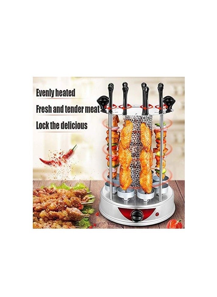 BBQ Kebab Grilling Machine Automatic Rotary Grill Smoke-free Oven Rotisserie Fried Domestic Lamb Skewers Heating Stove