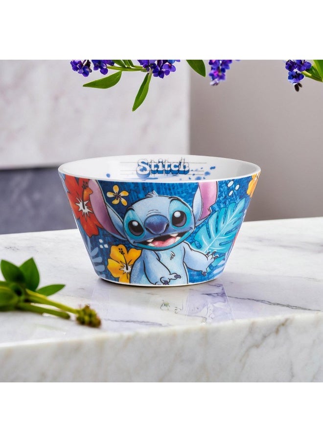 Bowl Stitch Ml.550 Blue Color Material is Porcelain and safe Dishwasher, Microwave